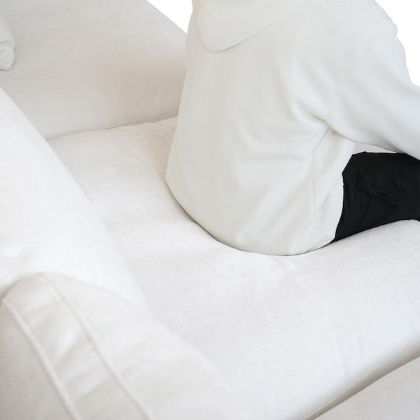 J&E Home 155 in. Slope Arm Linen 6-Piece Modular Free