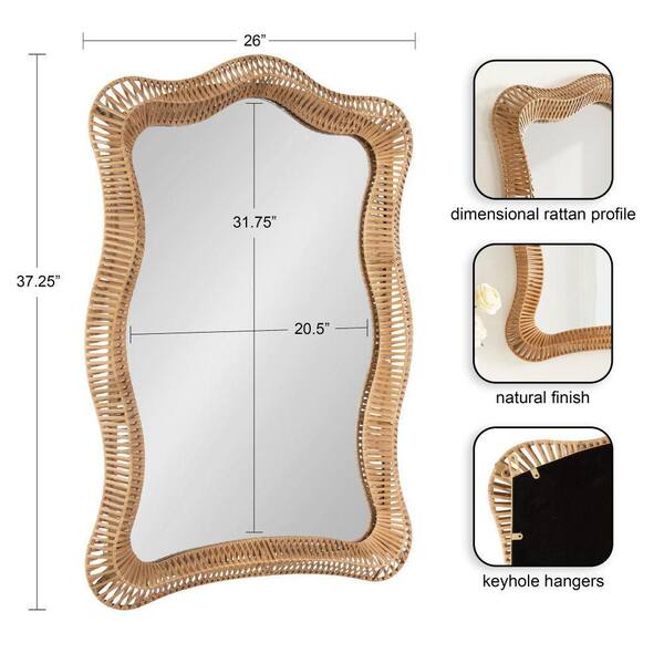 Kate and Laurel Rashana Natural 26 in. W x 37 in. H Modern