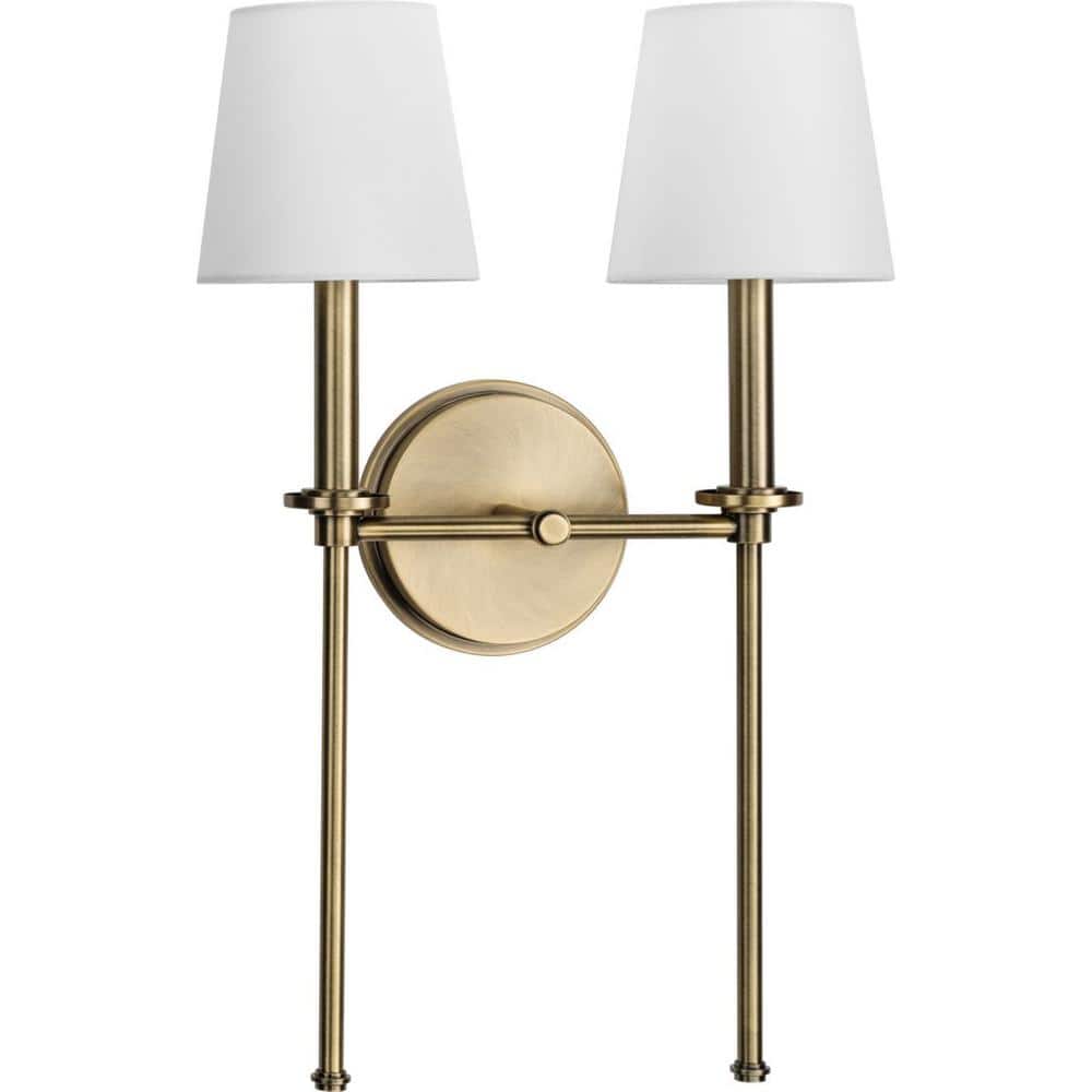 Elara Vintage Brass 16" Chess-Inspired Bath Vanity Light with Clear Glass