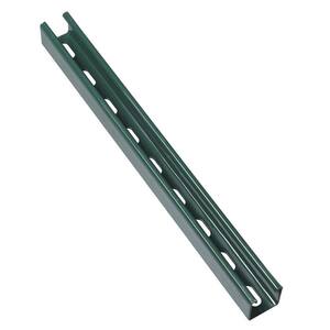 10 ft. 12-Gauge Half Slotted Metal Framing Strut Channel Green Urethane Powder Coated