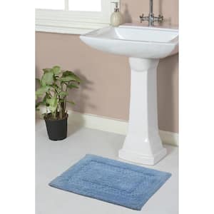 Classy 100% Cotton Bath Rugs Set, 17 in. x24 in. Rectangle, Blue