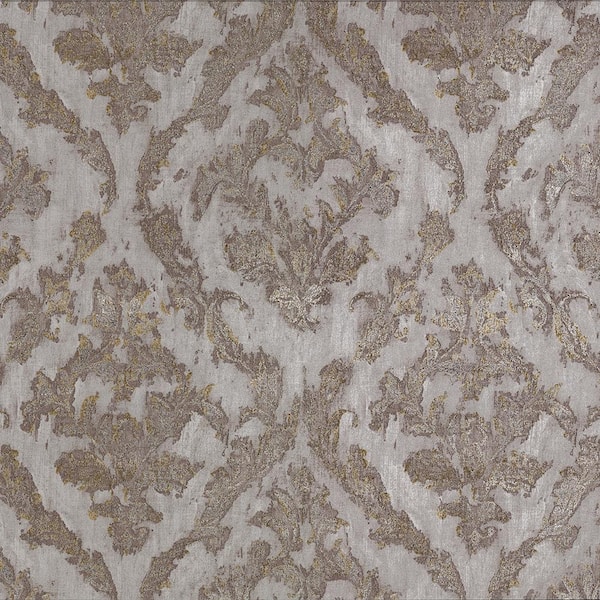 Brewster Damask Bronze Wallpaper Sample
