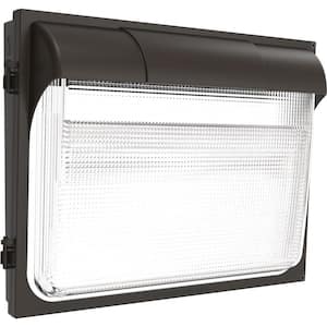 Contractor Select 400-Watt Equivalent Integrated LED Dark Bronze Wall Pack Light, Polycarbonate Lens