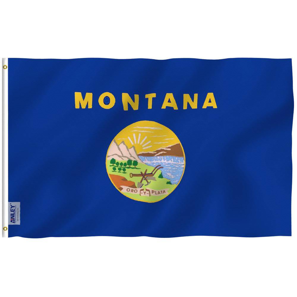 Fly Breeze 3 ft. x 5 ft. Polyester Montana State Flag 2-Sided Flags Banners