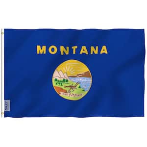 Fly Breeze 3 ft. x 5 ft. Polyester Montana State Flag 2-Sided Flags Banners with Brass Grommets and Canvas Header
