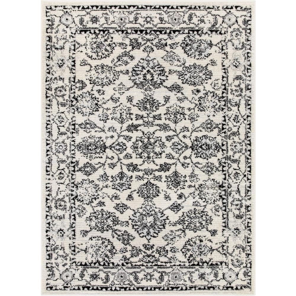 Mc Rugs Well Woven Ivory Grey 5 ft. 3 in. x 7 ft. Mystic Palace Vintage ...
