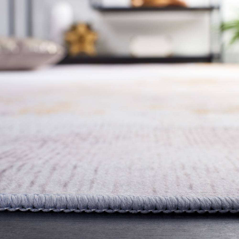 Tacoma 6' x 9' Gray and Gold Abstract Washable Area Rug
