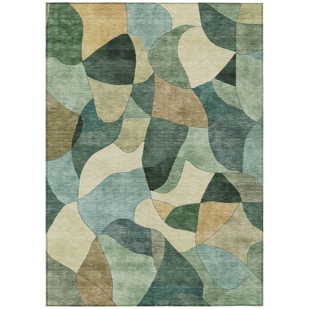 Chantille Machine Washable Indoor/Outdoor Abstract ACN2814 Green 8 ft. x 10 ft. Area Rug price history on PriceWatchPro