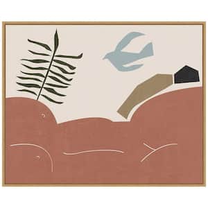 "Other Land I" by Melissa Wang 1-Piece Floater Frame Canvas Transfer Abstract Art Print 23 in. x 28 in.