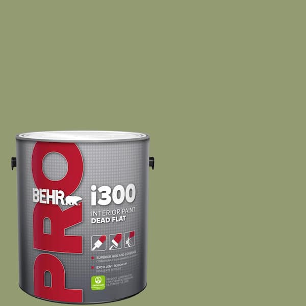 BEHR PRO 1 gal. #PPU11-04 Alamosa Green Dead Flat Interior Paint