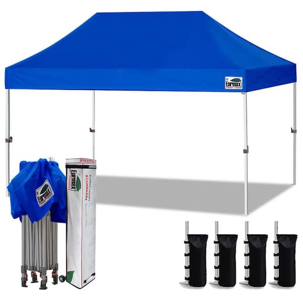 EURMAX Commercial 10 ft. x 15 ft. Blue Pop Up Canopy Instant Tent with Roller Bag Royal