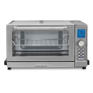 Deluxe 1800 W 6-Slice Stainless Steel Toaster Oven with LCD Display
