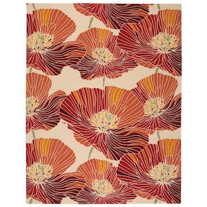 Fantasy Sunset 8 ft. x 11 ft. Floral Contemporary Area Rug