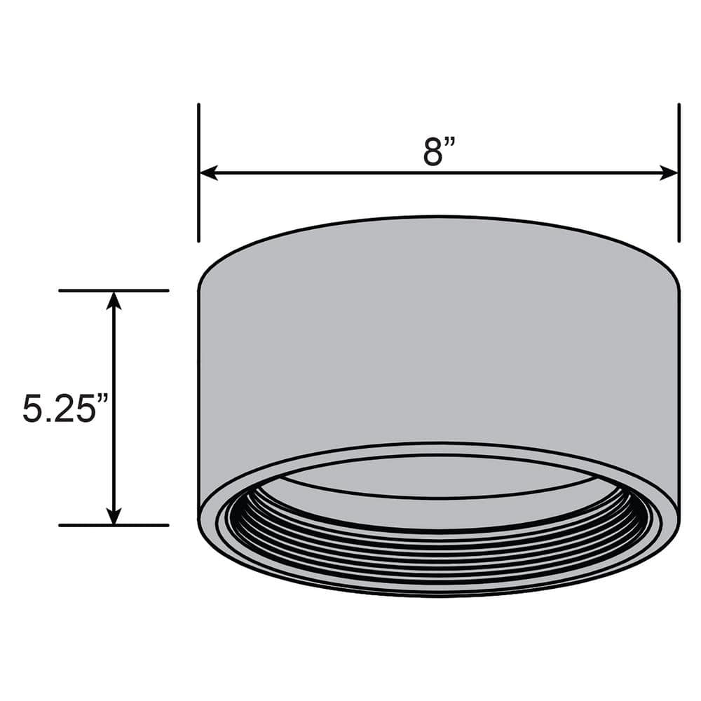 Black Aluminum Drum LED Indoor/Outdoor Flush Mount Light