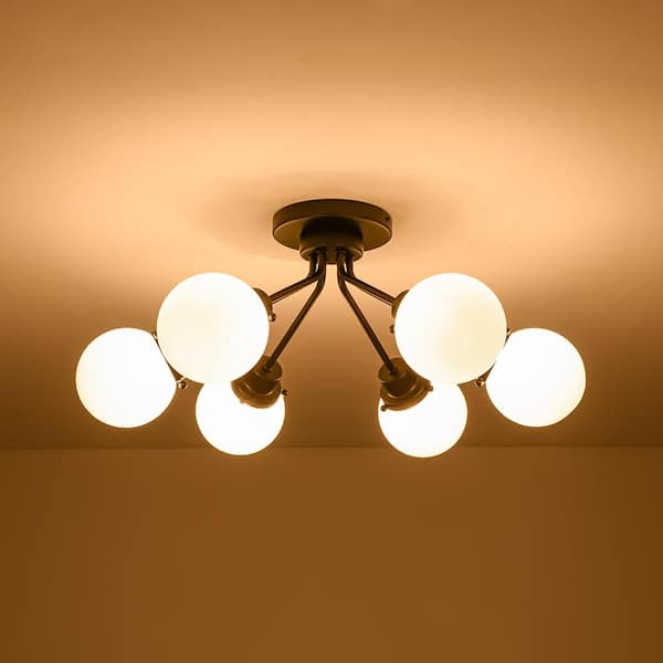 Semi Flush Mount Mid Century Modern Lighting Fixture Mcm Light