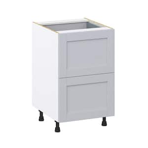 Cumberland 21 in. W x 34.5 in. H x 24 in. D Light Gray Shaker Assembled Base Kitchen Cabinet with 3-Drawers