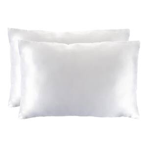 White Polyester Microfiber King Sized Zippered Pillowcase (Set of 2)