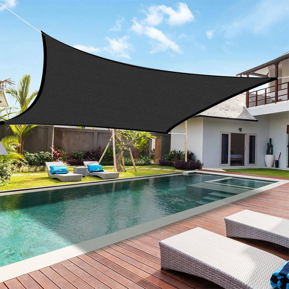 10' x 12' Black HDPE Mesh Shade Cloth with Grommets