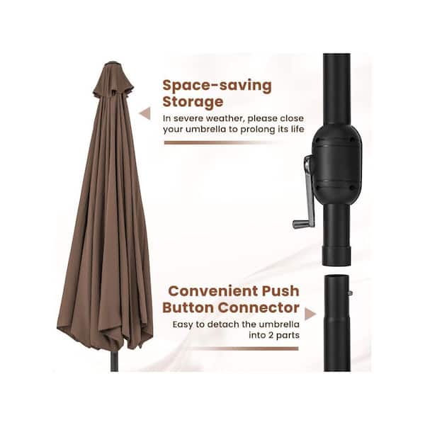 crank assembly patio umbrella CUCUFA Handle dia. 43mm Heavy Duty Anti-rust Rotary Universal Detachable Handles Replacement Part for Outdoor Parasol Patio Umbrella Replacement Parts : Patio, Lawn & Garden with a large canopy to provide optimal protection from the sun and rain Yaheetech Outdoor Table Umbrella with