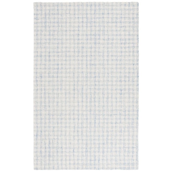 Ebony 3 ft. x 5 ft. Blue/Ivory Geometric Checkered Area Rug
