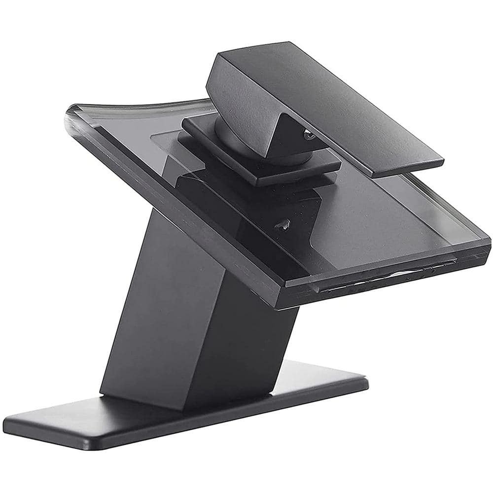 Matte Black Glass Waterfall Bathroom Faucet with Single Handle