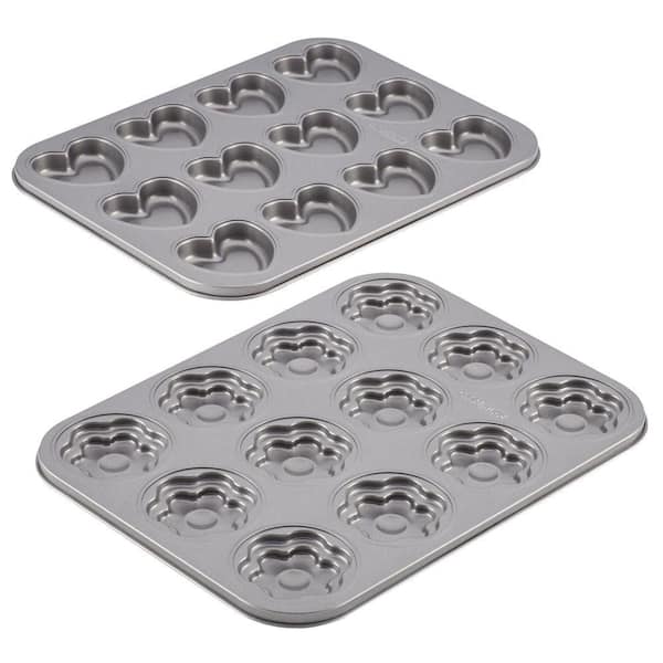 Cake Boss Specialty Nonstick Bakeware Heart and Flower Cookie Pan