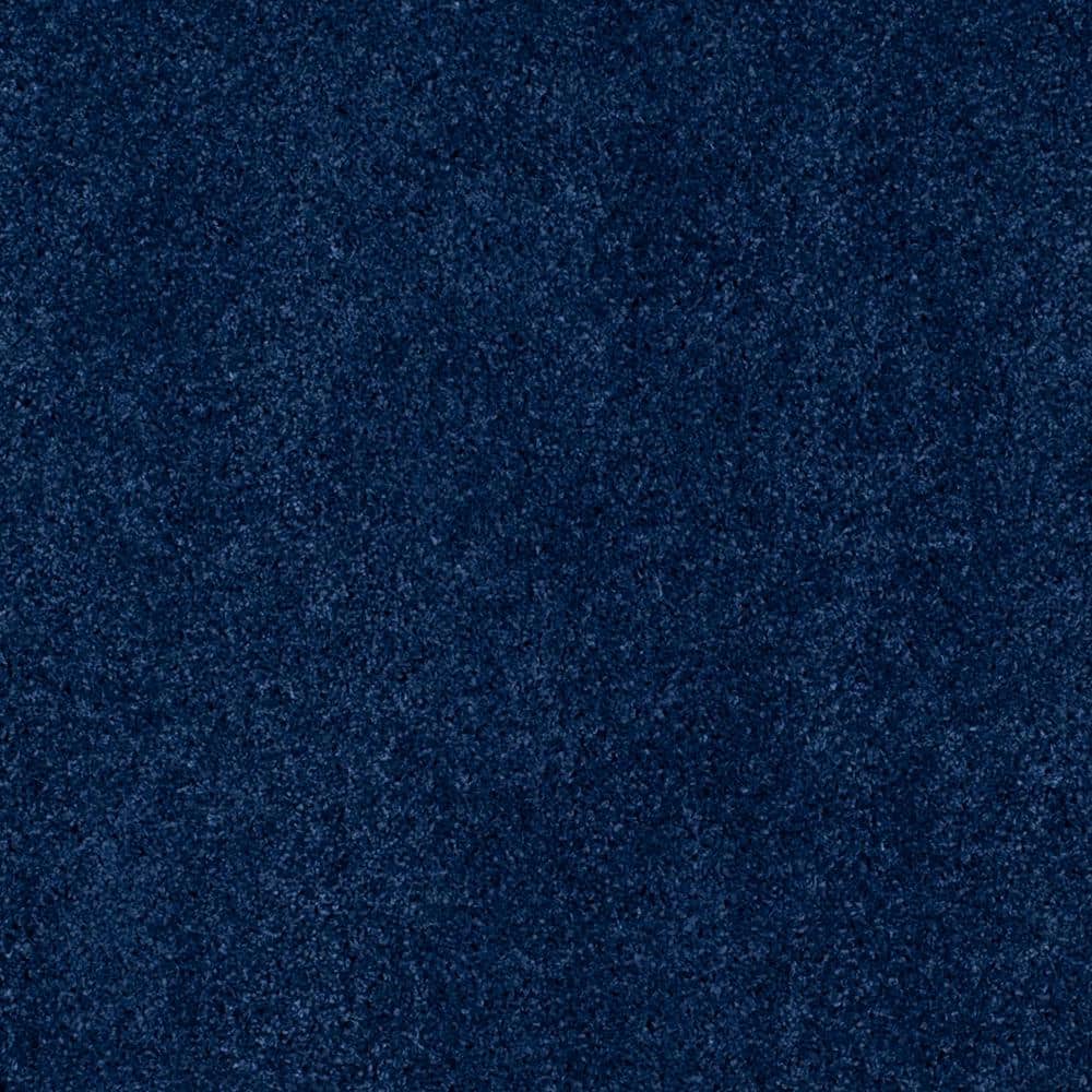 Navy Square Synthetic Shag Area Rug, 7' x 7'
