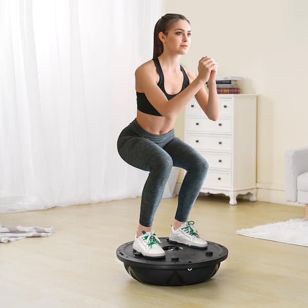SKYSHALO Half Exercise Ball Trainer, 23 in. Balance Ball Trainer