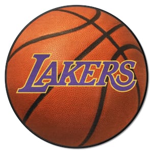 Los Angeles Lakers Orange 27 in. Diameter Basketball Rug