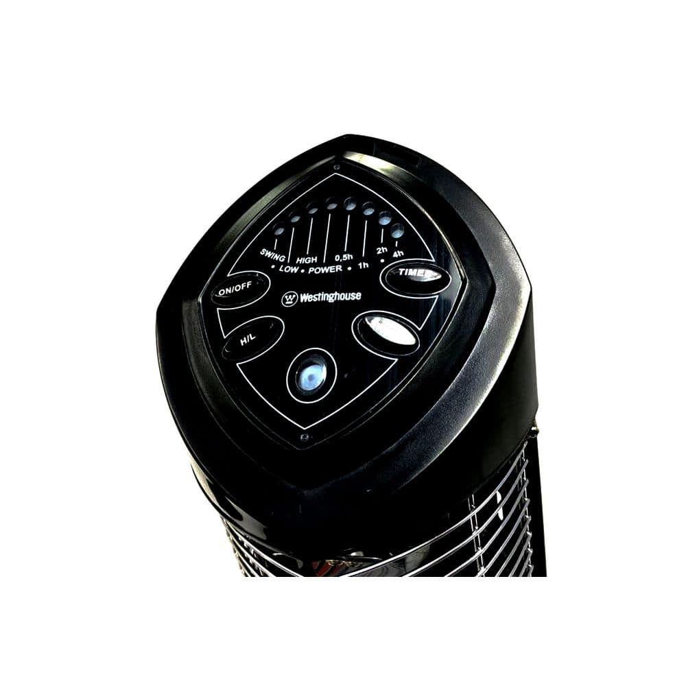Freestanding Black Infrared Electric Outdoor Heater with Remote