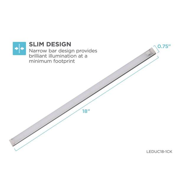 BLACK+DECKER LED 18-inch Under-Cabinet Lights Kit, 1-Bar, Cool White 