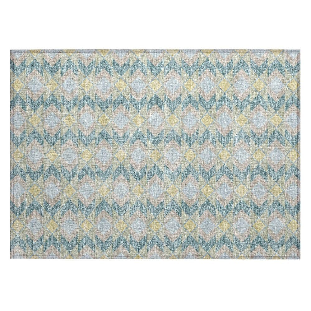 Chantille Machine Washable Indoor/Outdoor Abstract ACN2687 Teal 2 ft. x 3 ft. Accent Rug price history on PriceWatchPro