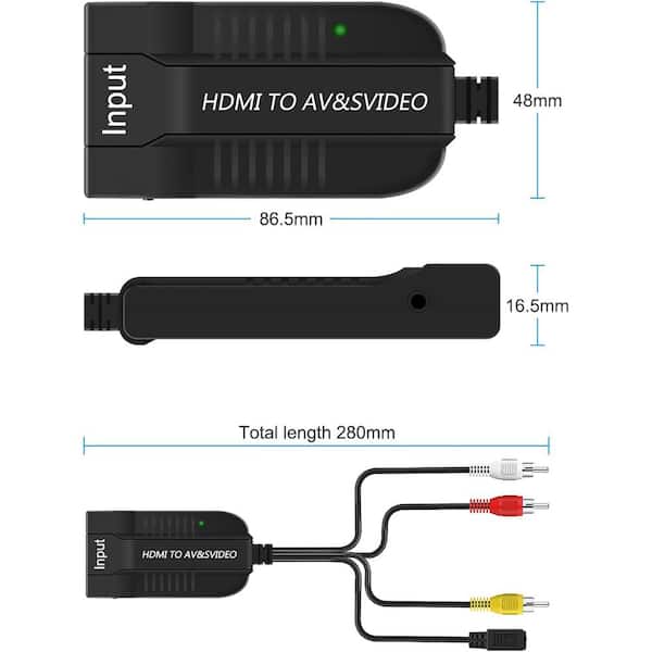 Jual Mini HDMI2AV UP Scaler 1080P HDMI To AV RCA Full HD Video Converter Adapter I.36913021