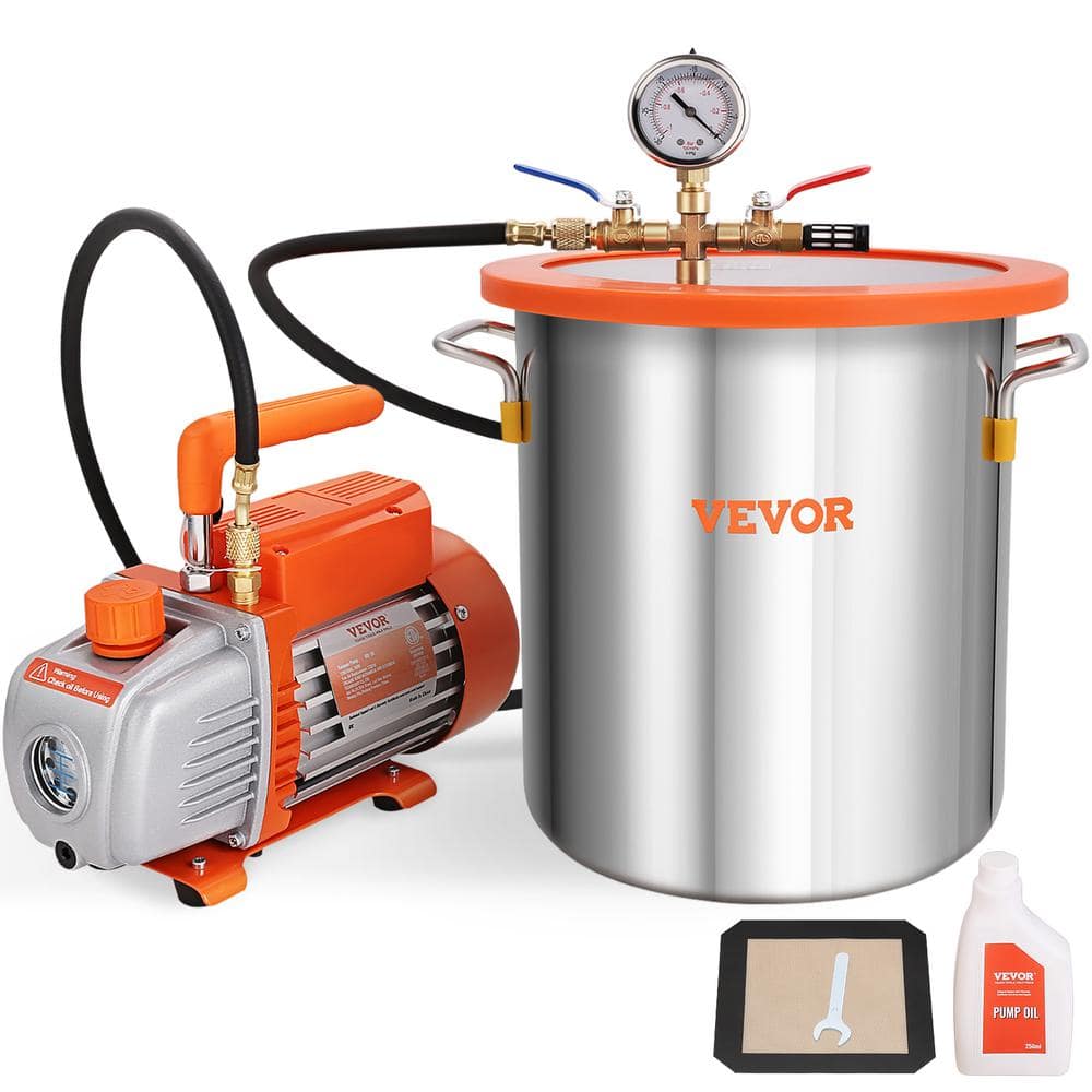 5 Gallon Vacuum Chamber Kit For Degassing Wood, Jordan