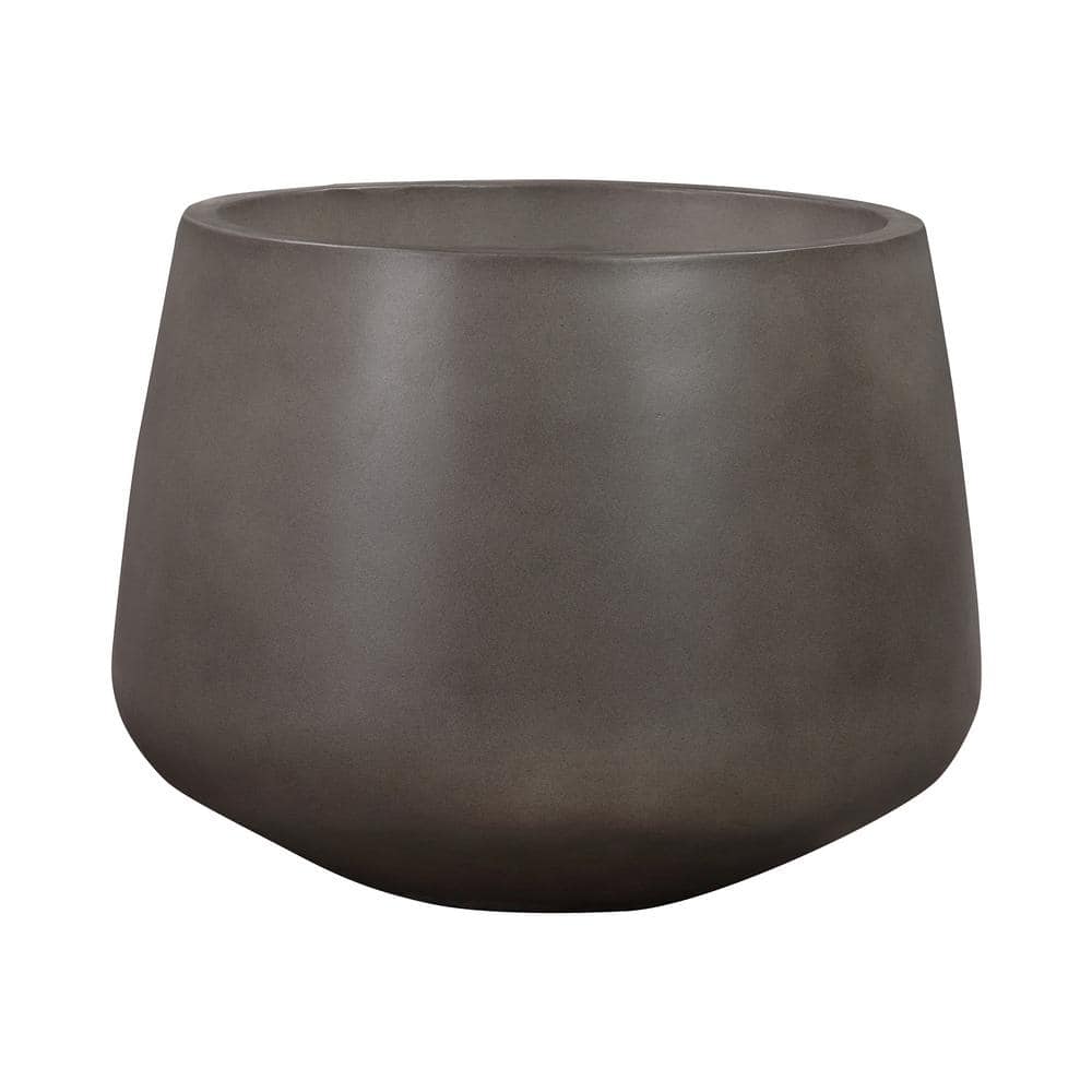 Amethyst 14" Lightweight Concrete Planter for Indoors & Outdoors in Gray
