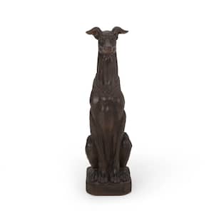 Brandbury 33 in. Greyhound Outdoor Patio Dog Cast Stone Statue Garden Statue