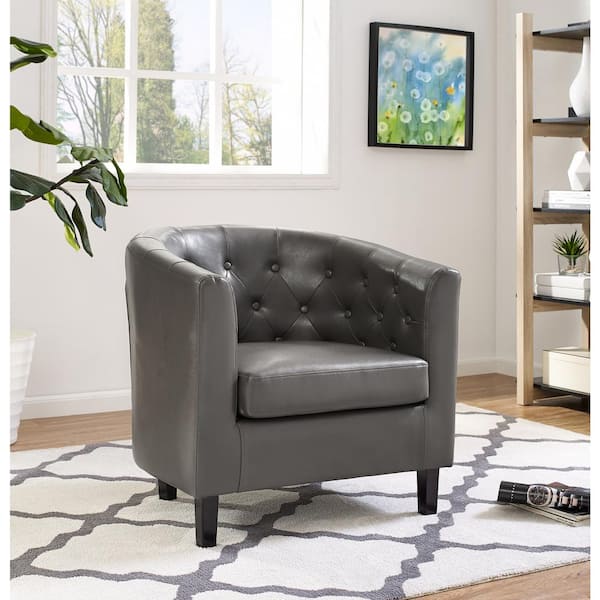 Homestock Gray Accent Chair On