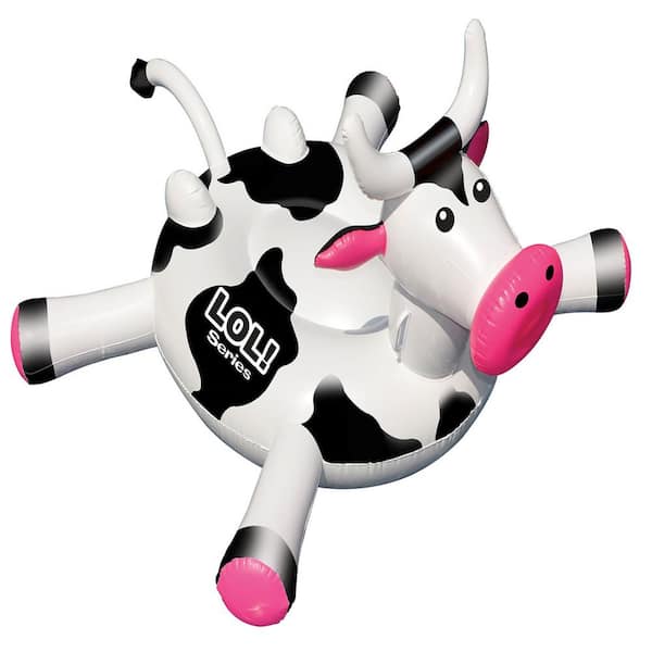 SWIMLINE LOL Swimming Pool Kids Giant Rideable-On Cow Inflatable Float ...