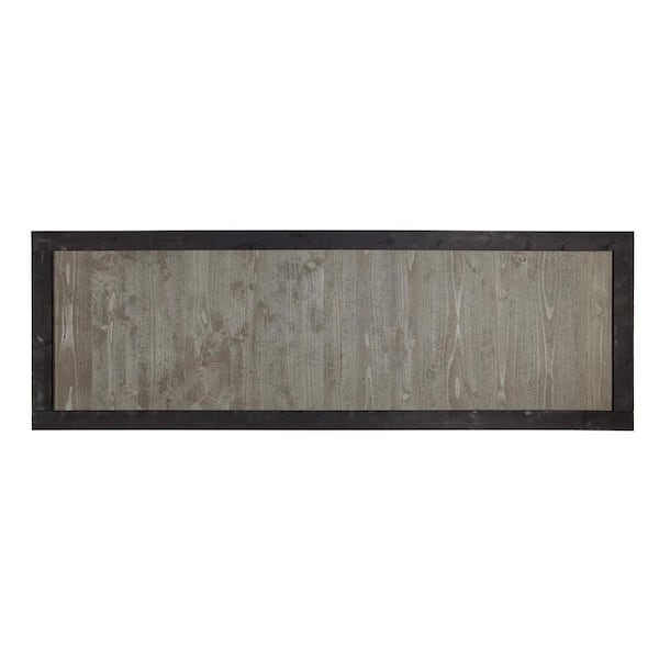 Outdoor Essentials 2 ft. x 6 ft. Gray Cedar Canyon Fence Panel with Black Frame