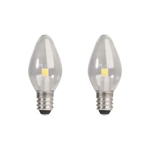 7-Watt Equivalent C7 2700K Clear LED E12 Night Light Bulb (2-Pack)