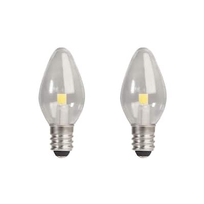 Luxrite E12 Base Pack of 10 C7 LED Bulb LED Night light bulb Warm White 2700K 50 Lumens UL Listed 10W Equivalent 
