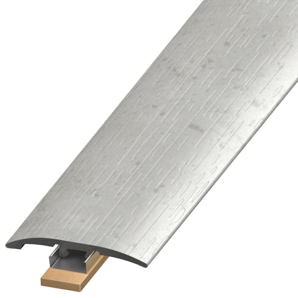 DuraDecor Classy Chic Silver Screen .25 in. T x 2 in. W x 94 in. L 3-n-1 Transition Molding
