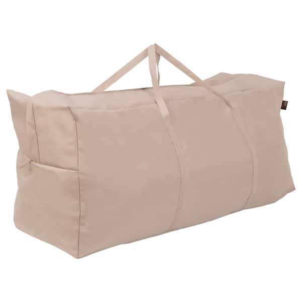 MODERN LEISURE Chalet Water Resistant Outdoor Patio Cushion and Cover Storage Bag, 45.5 in. W x 13.75 in. D x 20 in. H, Beige