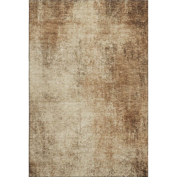 Mayfield Premium Machine Washable Abstract AMF1903 Beige 5 ft. x 7 ft. 6 in. Area Rug