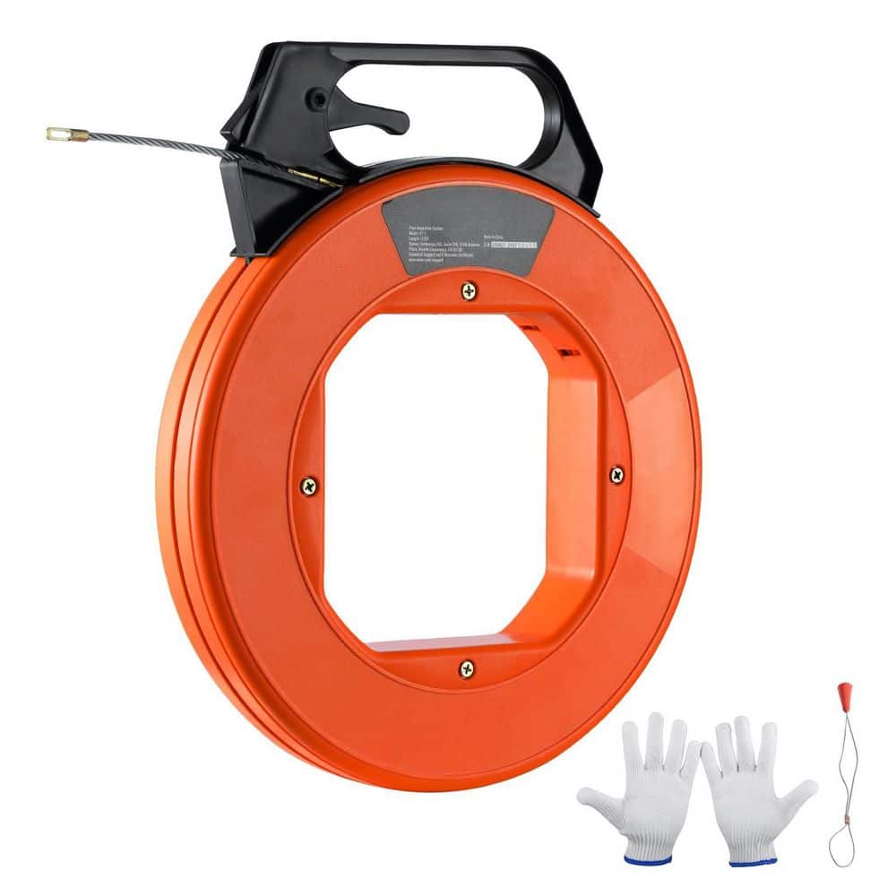 125 ft. 3/16 in. Orange PET Fish Tape, PET Wire Puller with Optimized Housing and Handle, Flexible Wire Fishing Tools price history on PriceWatchPro