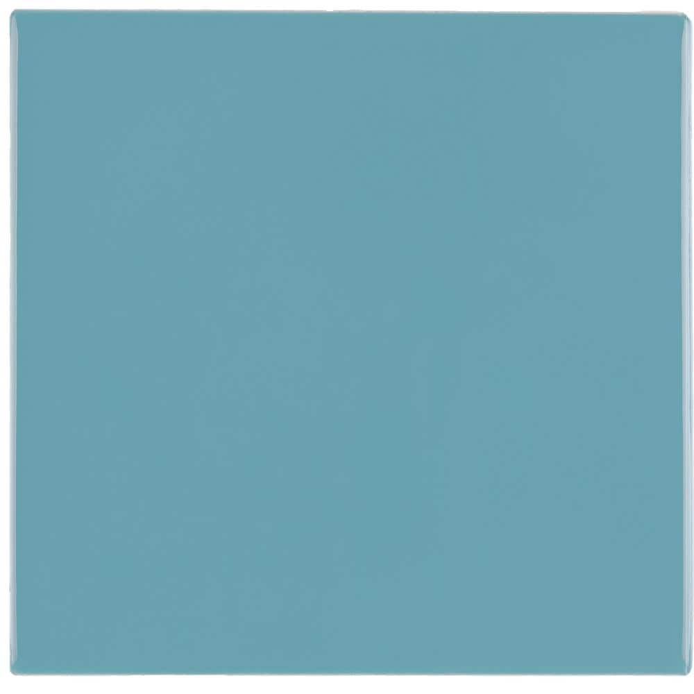 Restore Teal 4-1/4 in. x 4-1/4 in. Glazed Ceramic Wall Tile (12.5 sq. ft / 