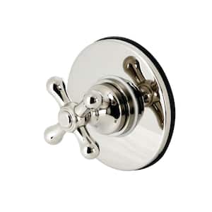 Single-Handle 1-Hole Wall Mount Three-Way Diverter Valve with Trim Kit in Polished Nickel