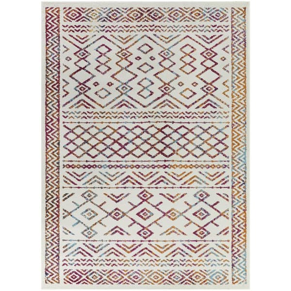 BALTA Kalmar Orange 5 ft. 3 in. x 7 ft. Geometric Area Rug
