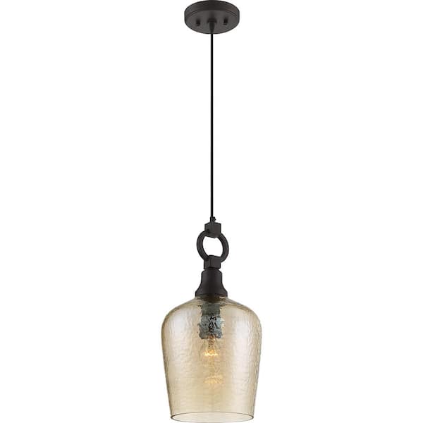 Quoizel Kendrick 9.25 in. 1-Light Western Bronze Mini Pendant