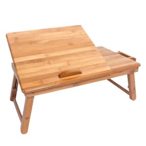 13 in. x 8 in. x 20.87 in. Rectangle Wood Color Bamboo Serving Tray